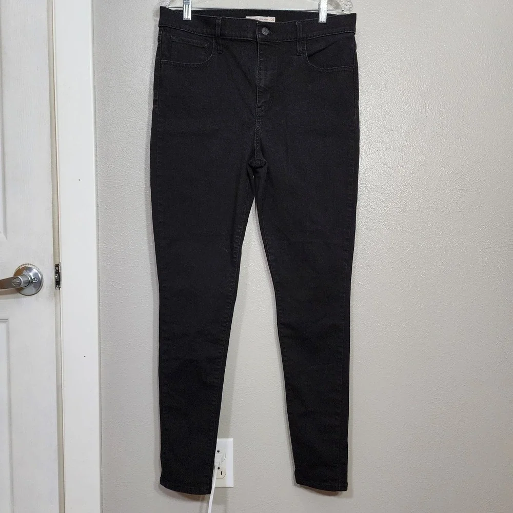 Levi's Women's 720 High Rise Super‎ Skinny Jeans Pants Black Measured Size 33